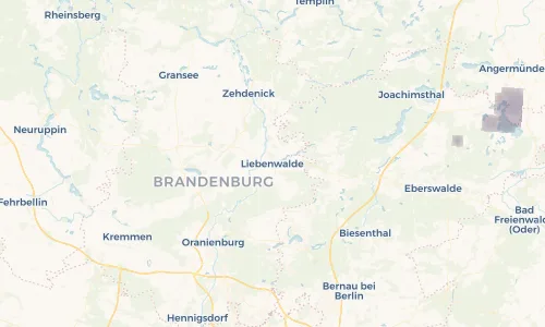 Regenradar Vorschaubild - Aktuelle Niederschläge in Liebenwalde und Umgebung
