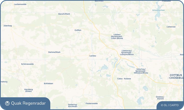 Quak Regenradar-Widget Luckau