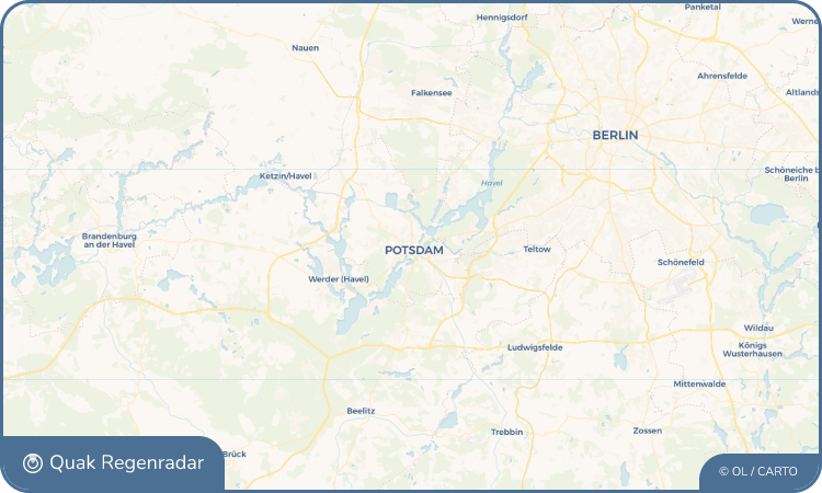Quak Regenradar-Widget Potsdam