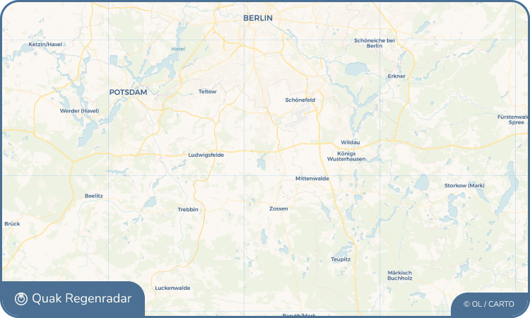 Regenradar-Widget für Rangsdorf