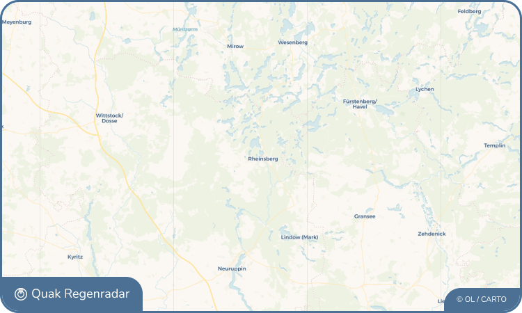 Regenradar-Widget für Rheinsberg