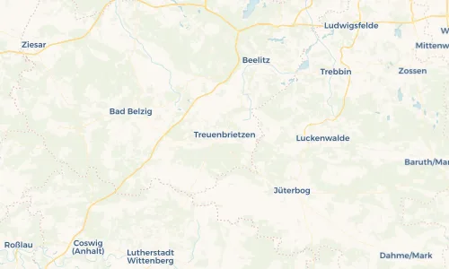 Regenradar Vorschaubild - Aktuelle Niederschläge in Treuenbrietzen und Umgebung