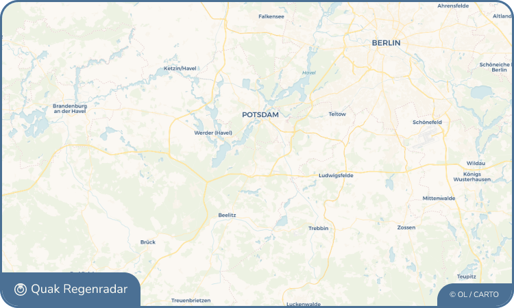 Quak Regenradar-Widget Wilhelmshorst