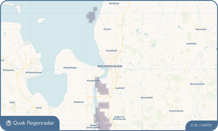 Quak Regenradar-Widget Bremerhaven