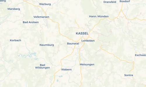 Regenradar Vorschaubild - Aktuelle Niederschläge in Baunatal und Umgebung