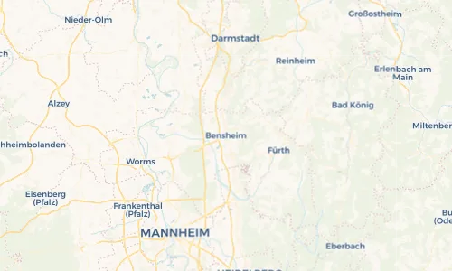 Regenradar Vorschaubild - Aktuelle Niederschläge in Bensheim und Umgebung