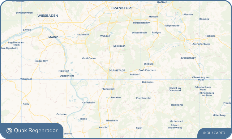 Quak Regenradar-Widget Darmstadt