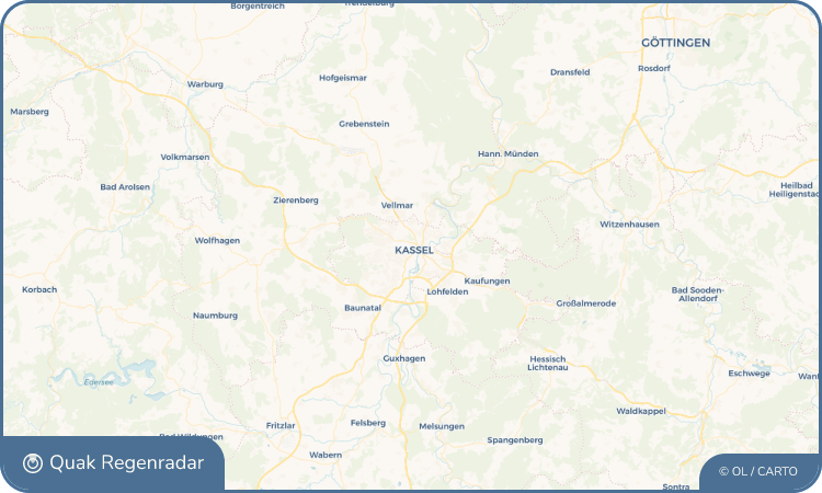 Quak Regenradar-Widget Kassel
