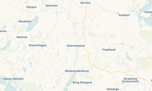 Regenradar Vorschaubild - Aktuelle Niederschläge in Altentreptow und Umgebung