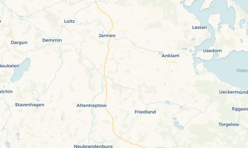 Regenradar Vorschaubild - Aktuelle Niederschläge in Iven und Umgebung