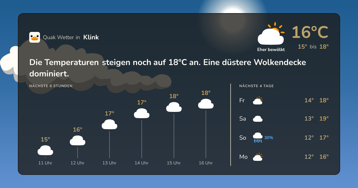 Quak Wetter-Widget Klink