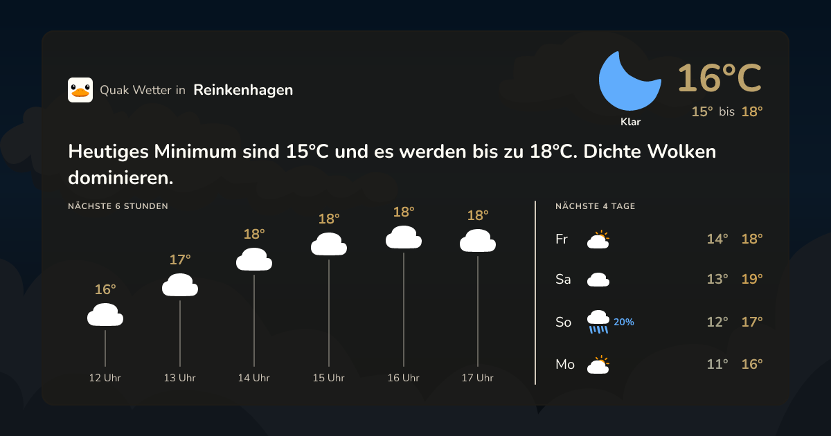 Quak Wetter-Widget Reinkenhagen