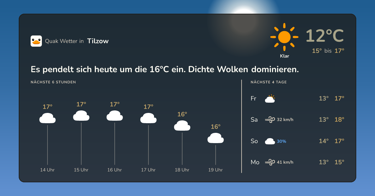Quak Wetter-Widget Tilzow