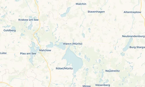 Regenradar Vorschaubild - Aktuelle Niederschläge in Waren (Müritz) und Umgebung