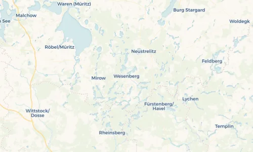 Regenradar Vorschaubild - Aktuelle Niederschläge in Wesenberg und Umgebung