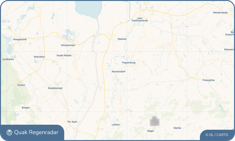 Regenradar-Widget für Aschendorf