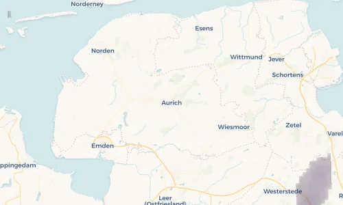 Regenradar Vorschaubild - Aktuelle Niederschläge in Aurich und Umgebung