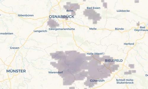 Regenradar Vorschaubild - Aktuelle Niederschläge in Bad Rothenfelde und Umgebung