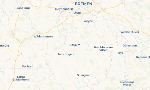 Regenradar Vorschaubild - Aktuelle Niederschläge in Bassum und Umgebung