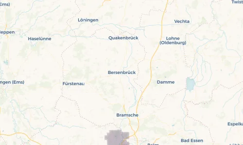 Regenradar Vorschaubild - Aktuelle Niederschläge in Bersenbrück und Umgebung