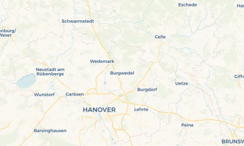 Regenradar Vorschaubild - Aktuelle Niederschläge in Burgwedel und Umgebung