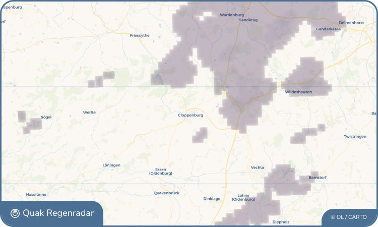 Regenradar-Widget für Cloppenburg
