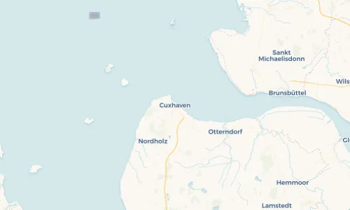 Regenradar Vorschaubild - Aktuelle Niederschläge in Cuxhaven und Umgebung