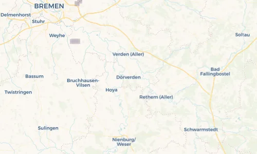 Regenradar Vorschaubild - Aktuelle Niederschläge in Dörverden und Umgebung