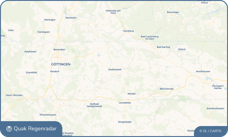 Regenradar-Widget für Duderstadt