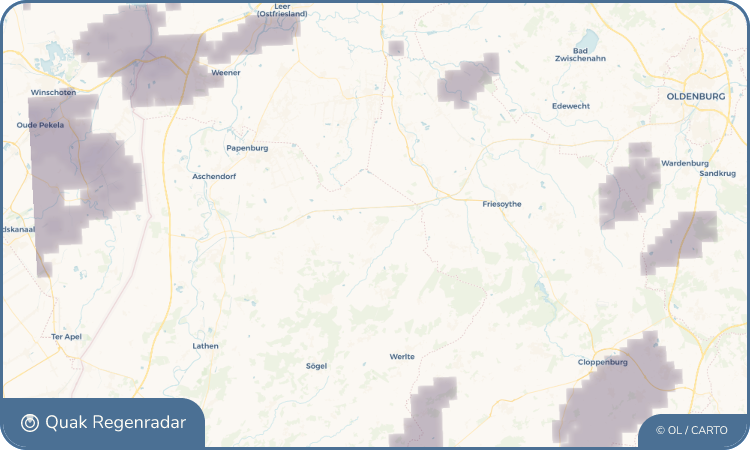 Regenradar-Widget für Esterwegen