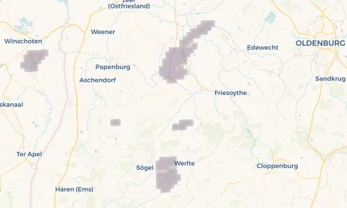 Regenradar Vorschaubild - Aktuelle Niederschläge in Esterwegen und Umgebung