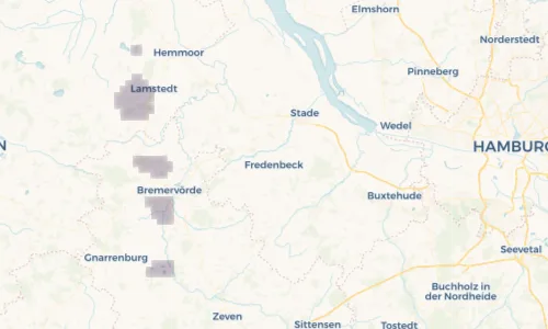 Regenradar Vorschaubild - Aktuelle Niederschläge in Fredenbeck und Umgebung