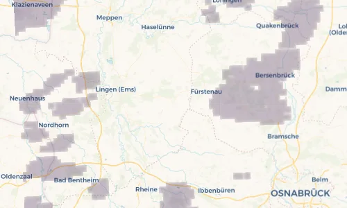 Regenradar Vorschaubild - Aktuelle Niederschläge in Freren und Umgebung