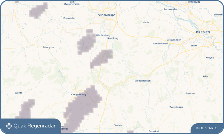 Regenradar-Widget für Großenkneten
