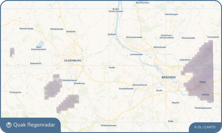 Quak Regenradar-Widget Hude