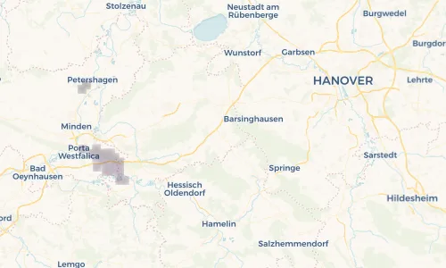 Regenradar Vorschaubild - Aktuelle Niederschläge in Lauenau und Umgebung