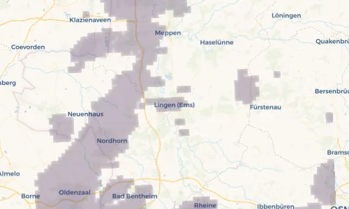 Regenradar Vorschaubild - Aktuelle Niederschläge in Lingen (Ems) und Umgebung