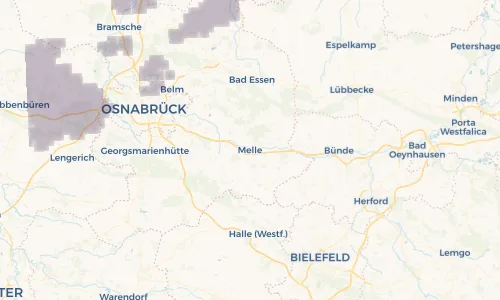Regenradar Vorschaubild - Aktuelle Niederschläge in Melle und Umgebung