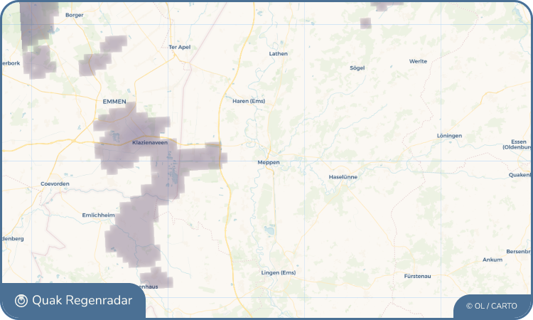 Regenradar-Widget für Meppen