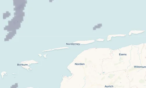Regenradar Vorschaubild - Aktuelle Niederschläge in Norderney und Umgebung