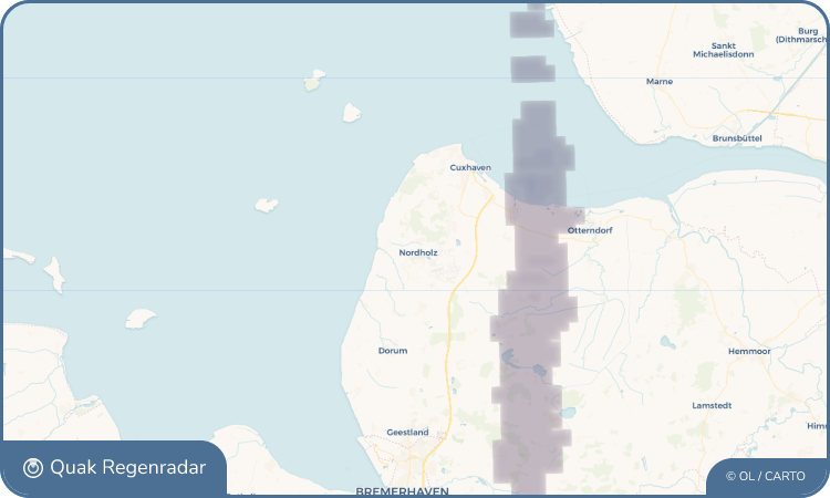 Regenradar-Widget für Nordholz