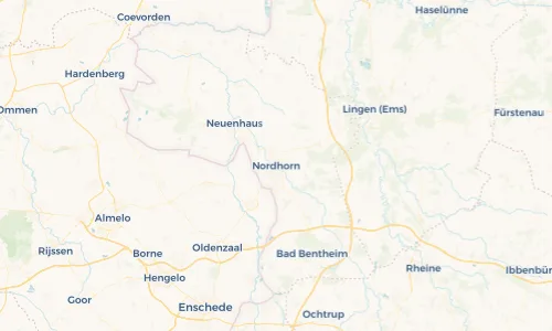 Regenradar Vorschaubild - Aktuelle Niederschläge in Nordhorn und Umgebung
