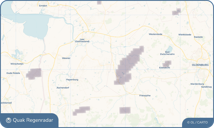 Regenradar-Widget für Ostrhauderfehn