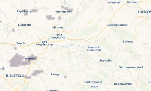 Regenradar Vorschaubild - Aktuelle Niederschläge in Rinteln und Umgebung