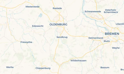 Regenradar Vorschaubild - Aktuelle Niederschläge in Sandkrug und Umgebung