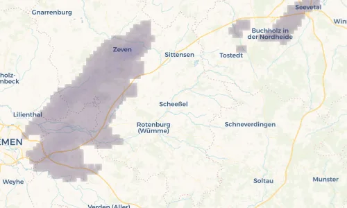 Regenradar Vorschaubild - Aktuelle Niederschläge in Scheeßel und Umgebung