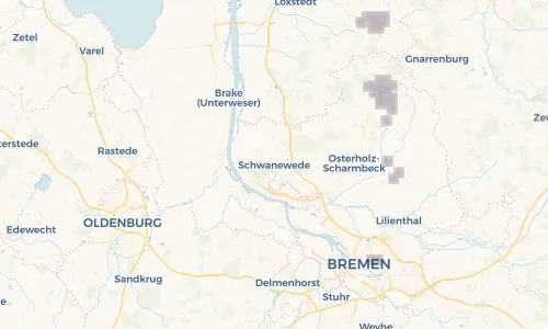 Regenradar Vorschaubild - Aktuelle Niederschläge in Schwanewede und Umgebung