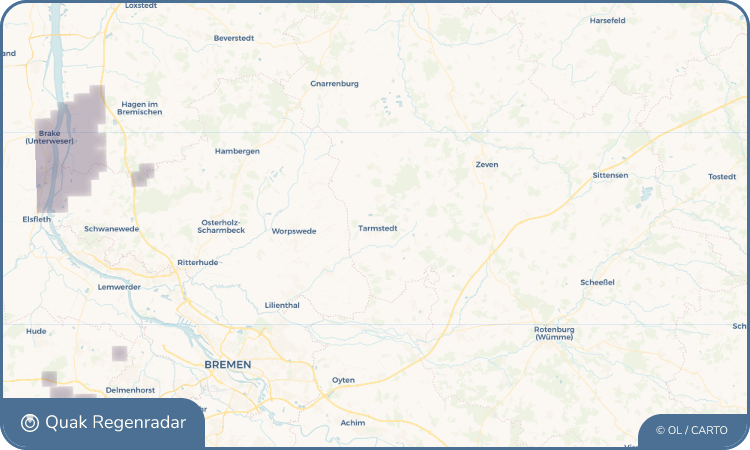 Quak Regenradar-Widget Tarmstedt