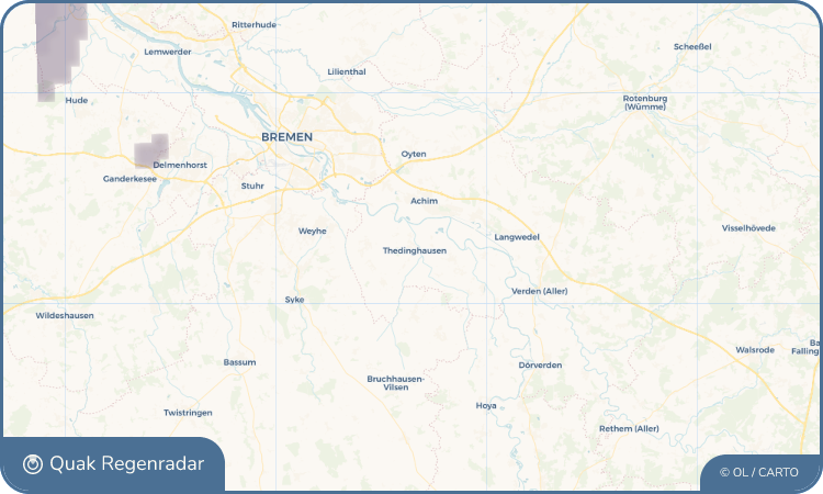Regenradar-Widget für Thedinghausen