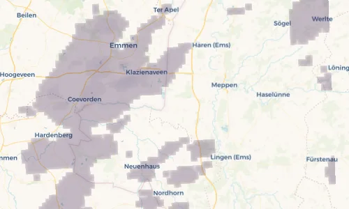 Regenradar Vorschaubild - Aktuelle Niederschläge in Twist und Umgebung